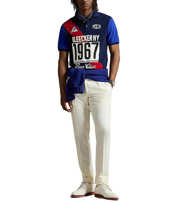 Polo Ralph Lauren Classic Fit Mesh Graphic Short Sleeve Polo Shirt Product Image