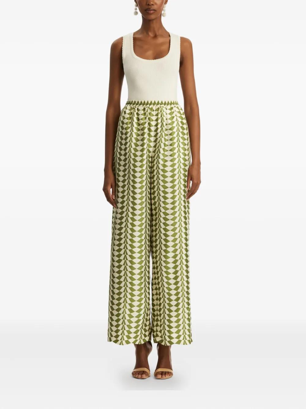 Geo silk trousers Product Image