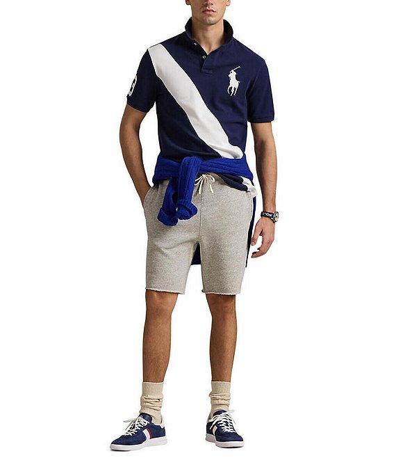 Polo Ralph Lauren Classic Fit Big Pony Mesh Diagonal Stripe Short Sleeve Polo Shirt Product Image