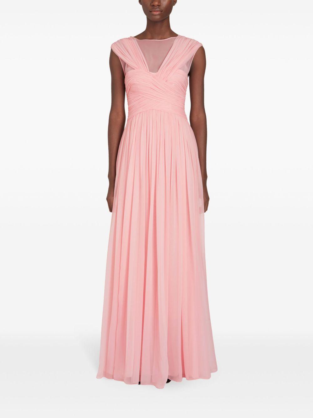 wrapped silk georgette dress Product Image