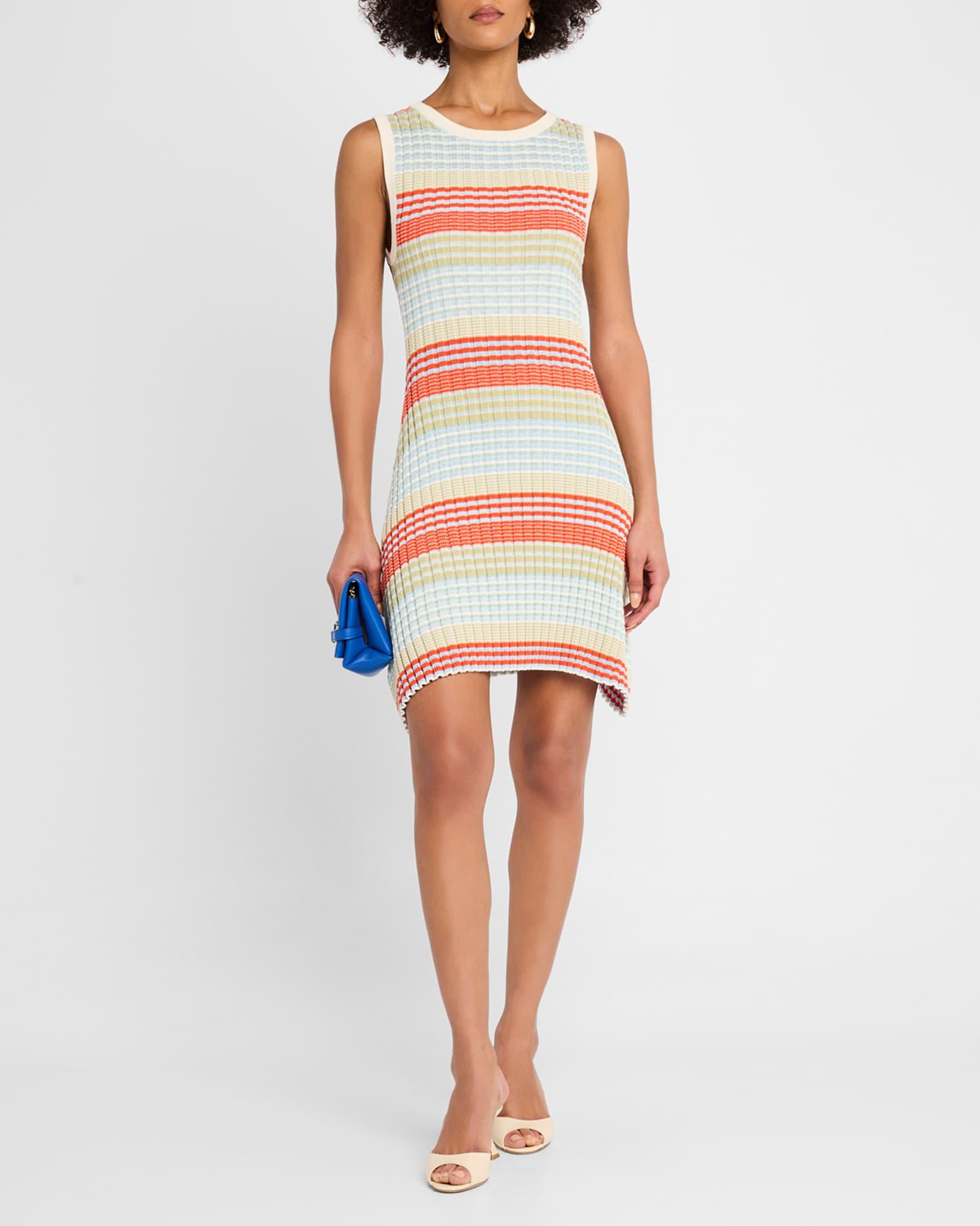 Cailin Striped Rib-Knit Mini Dress Product Image