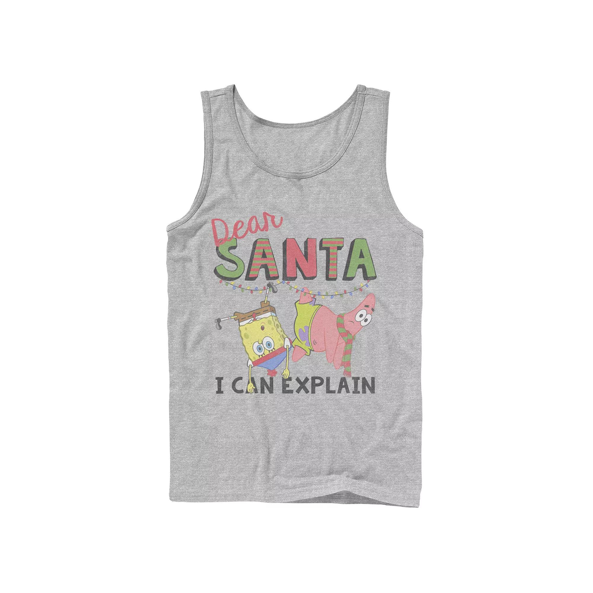 Men's Nickelodeon SpongeBob SquarePants Santa I Can Explain Graphic Tank Top,  Product Image