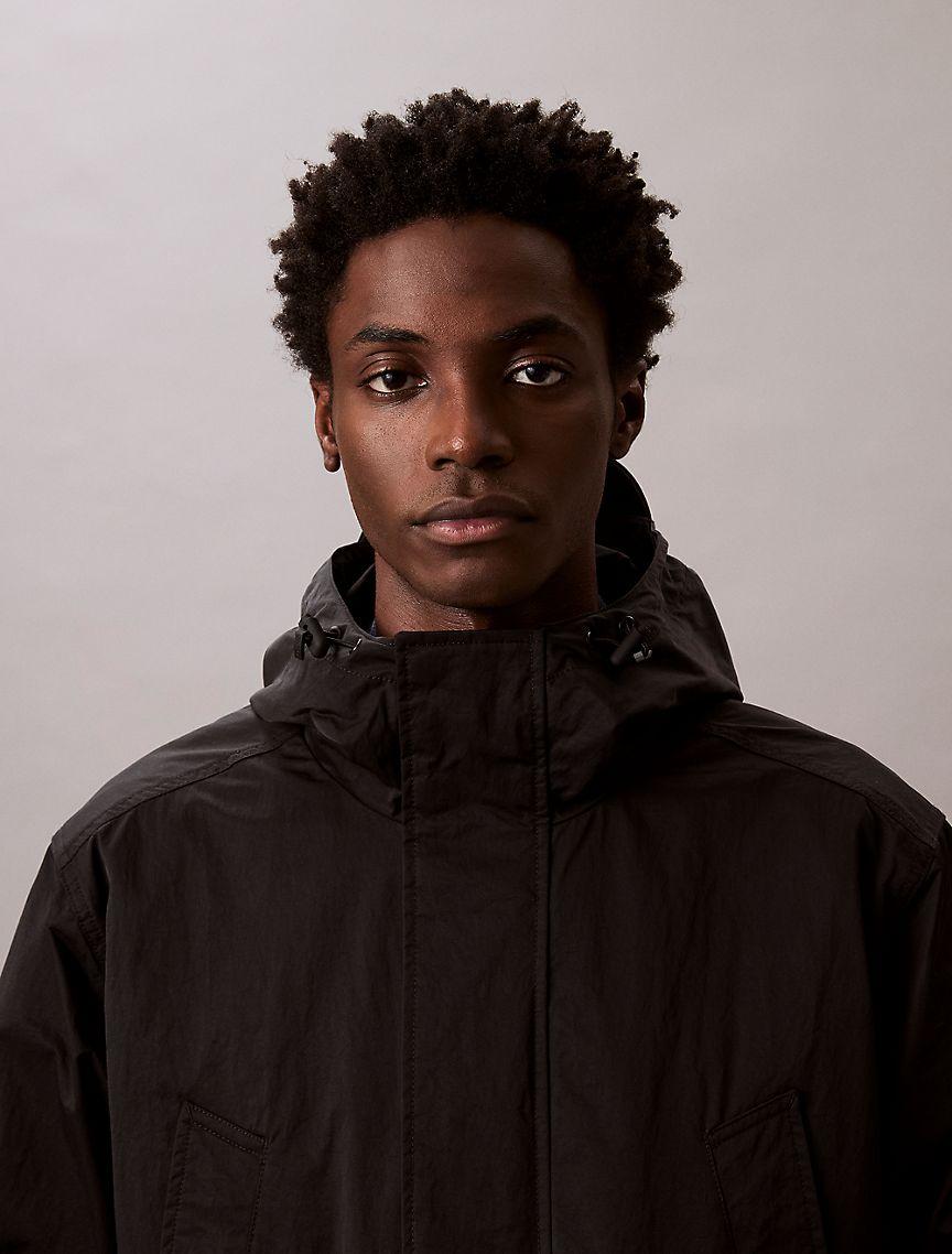 Crinkle Nylon Long Parka Product Image