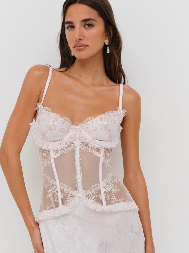 Maribel Maxi Slip Dress — Pink Product Image