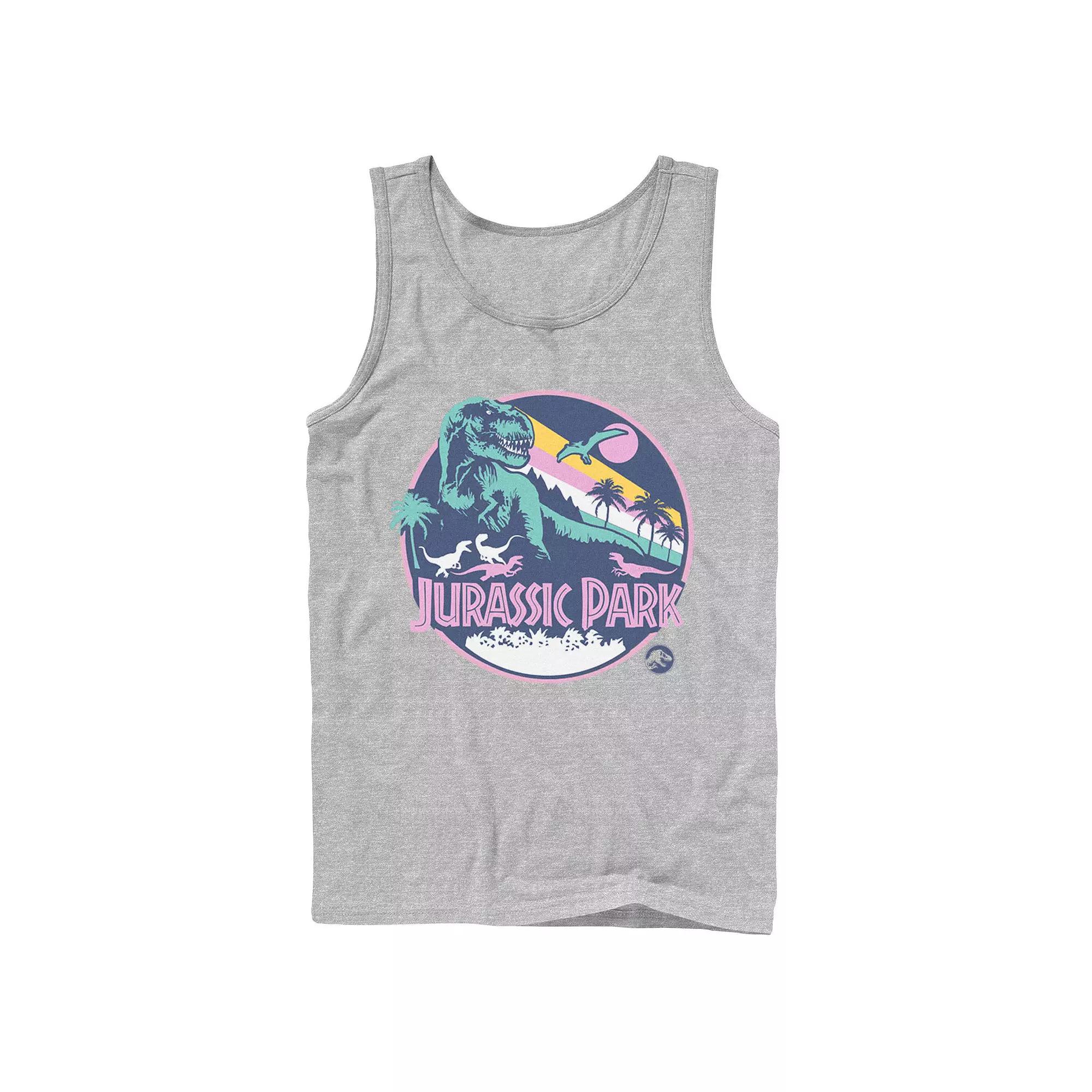 Men's Jurassic Park Retro Rex Scene Tank Top,  Product Image