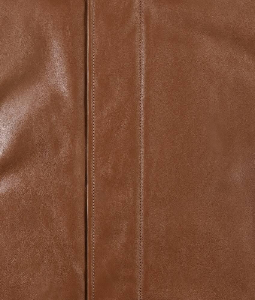 Women's Leather Blouson  in Toffee Product Image