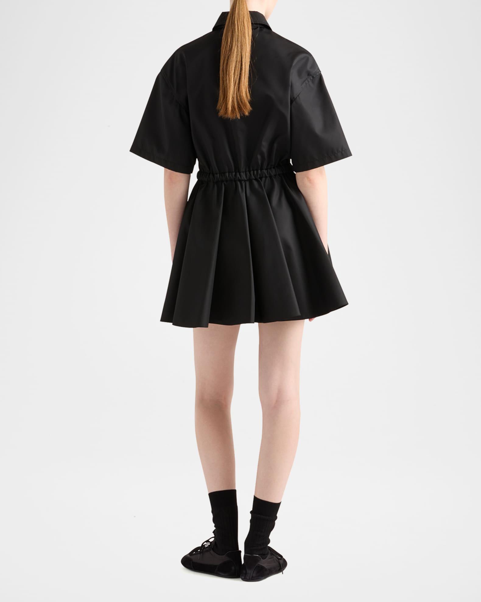 Re-Nylon Drawstring Fit-Flare Mini Dress Product Image