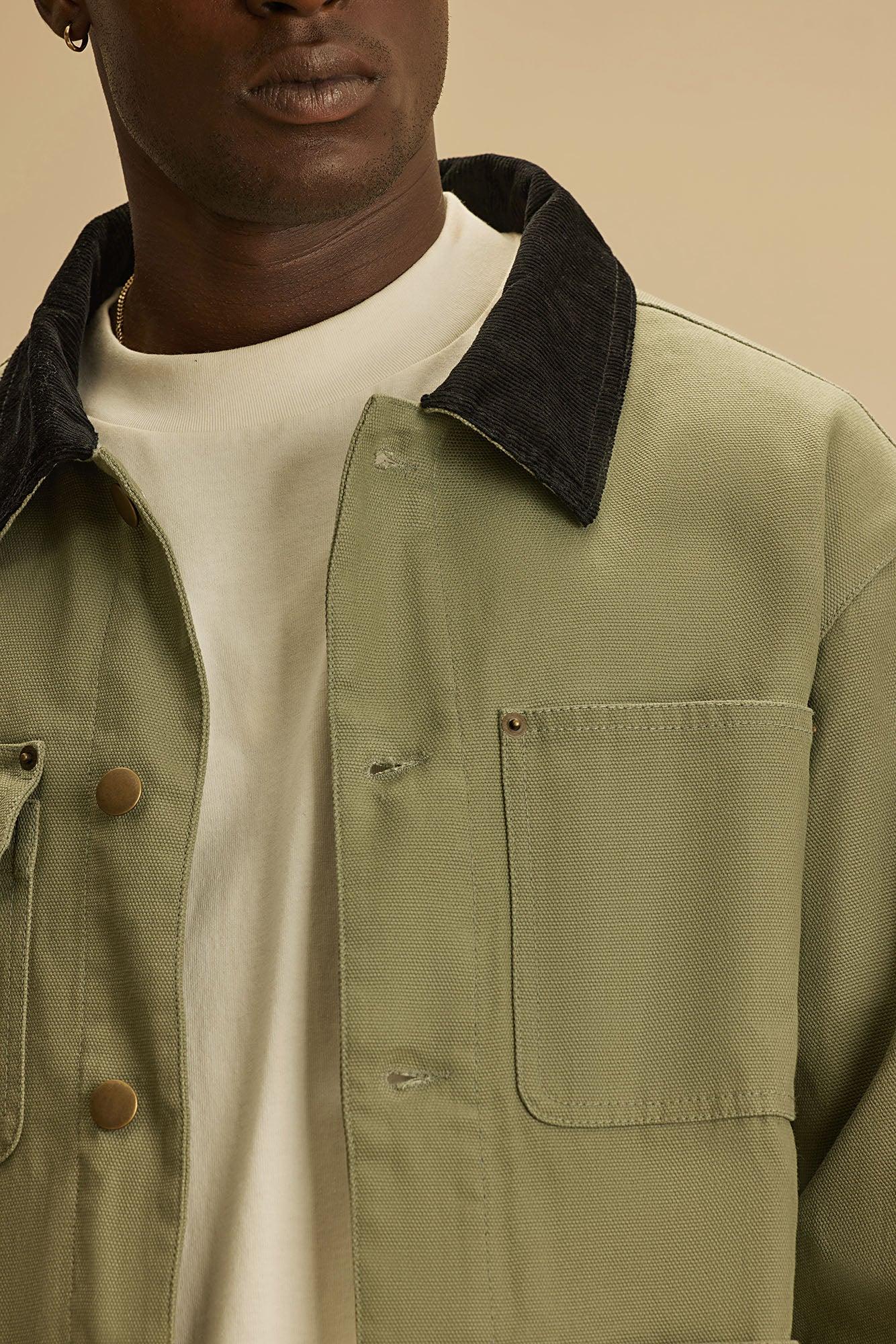 Alexander Utility Canvas Chore Jacket - Olive Product Image