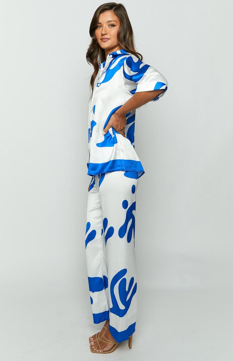 Karren Blue Print Pants Baby Product Image