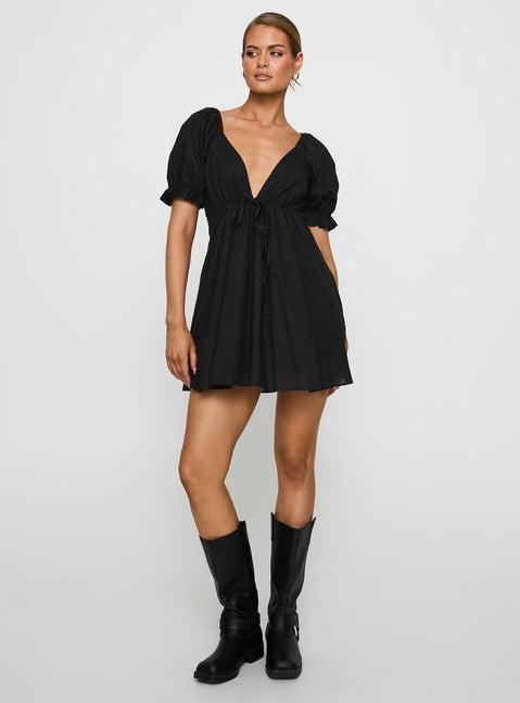 Blissful Mini Dress Black Product Image