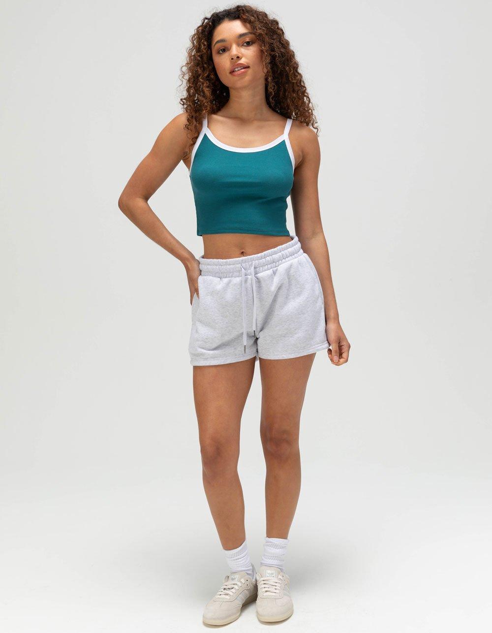 TILLYS Ringer Womens Cami - GREEN/WHITE Product Image