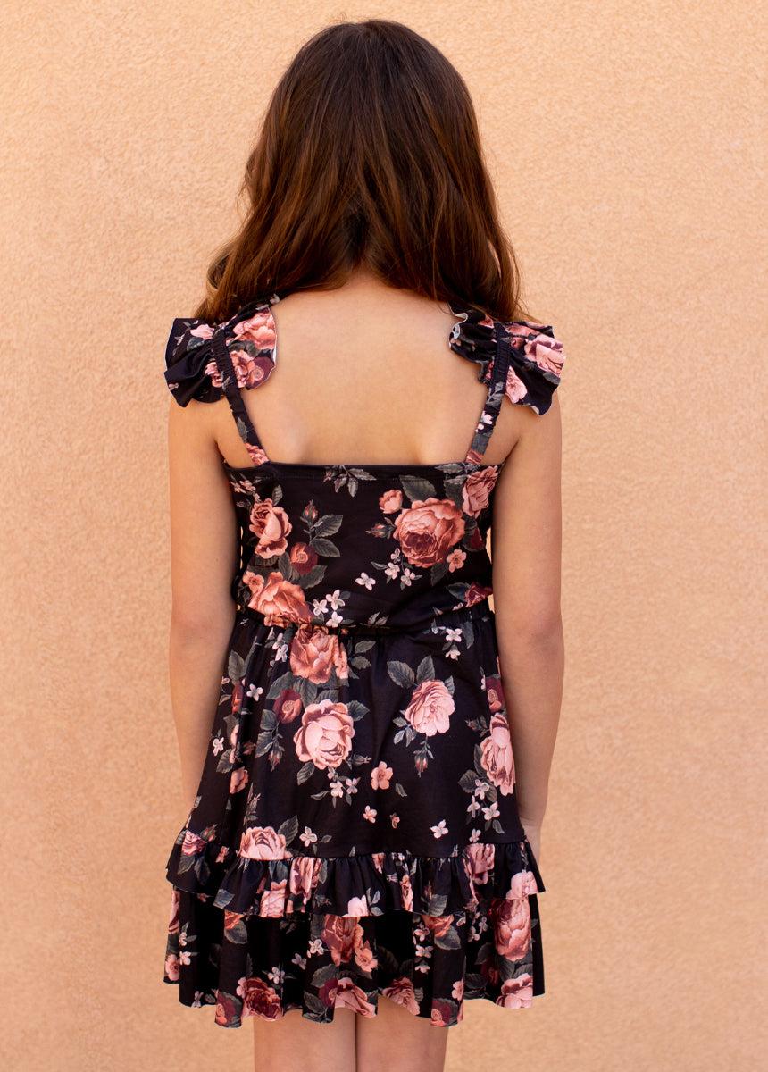 Abilenne Set in Black Floral Girls Product Image