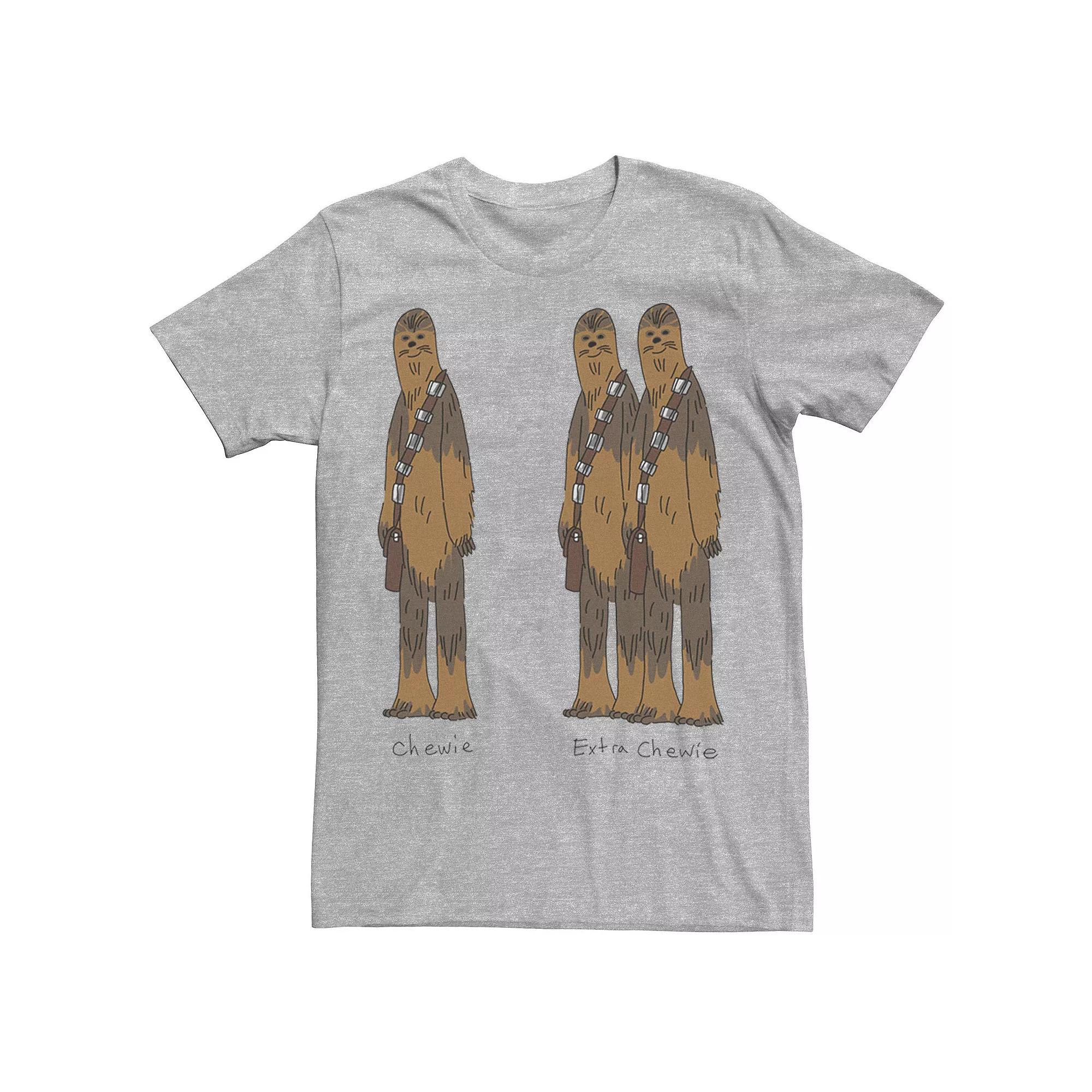 Men's Star Wars Chewie & Extra Chewie Tee, Size: Large, Athletic Grey Product Image