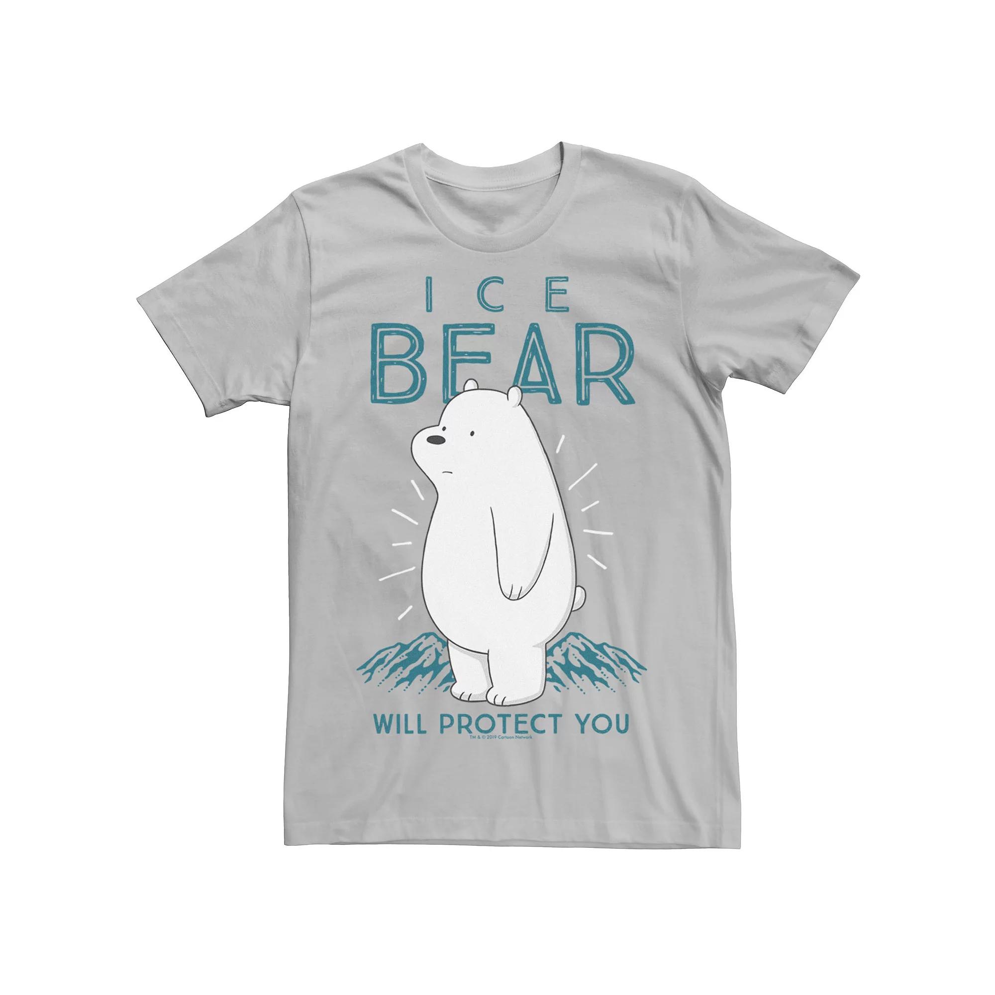 Men's Cartoon Network We Bare Bears Ice Bear Will Protect You Tee,  Product Image