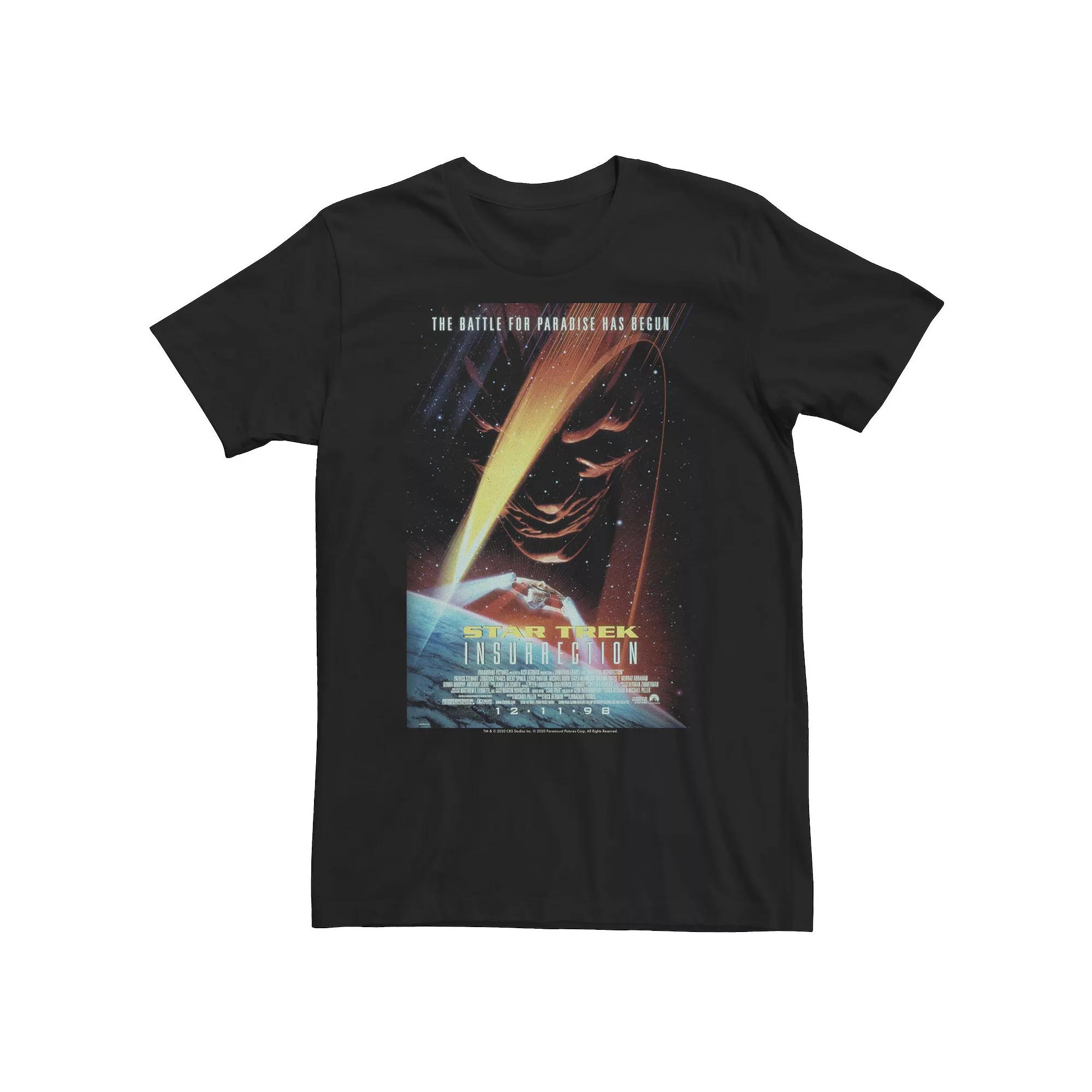 Big & Tall Star Trek Insurrection Collage Movie Poster Tee, Men's, Size: Large Tall, Black Product Image