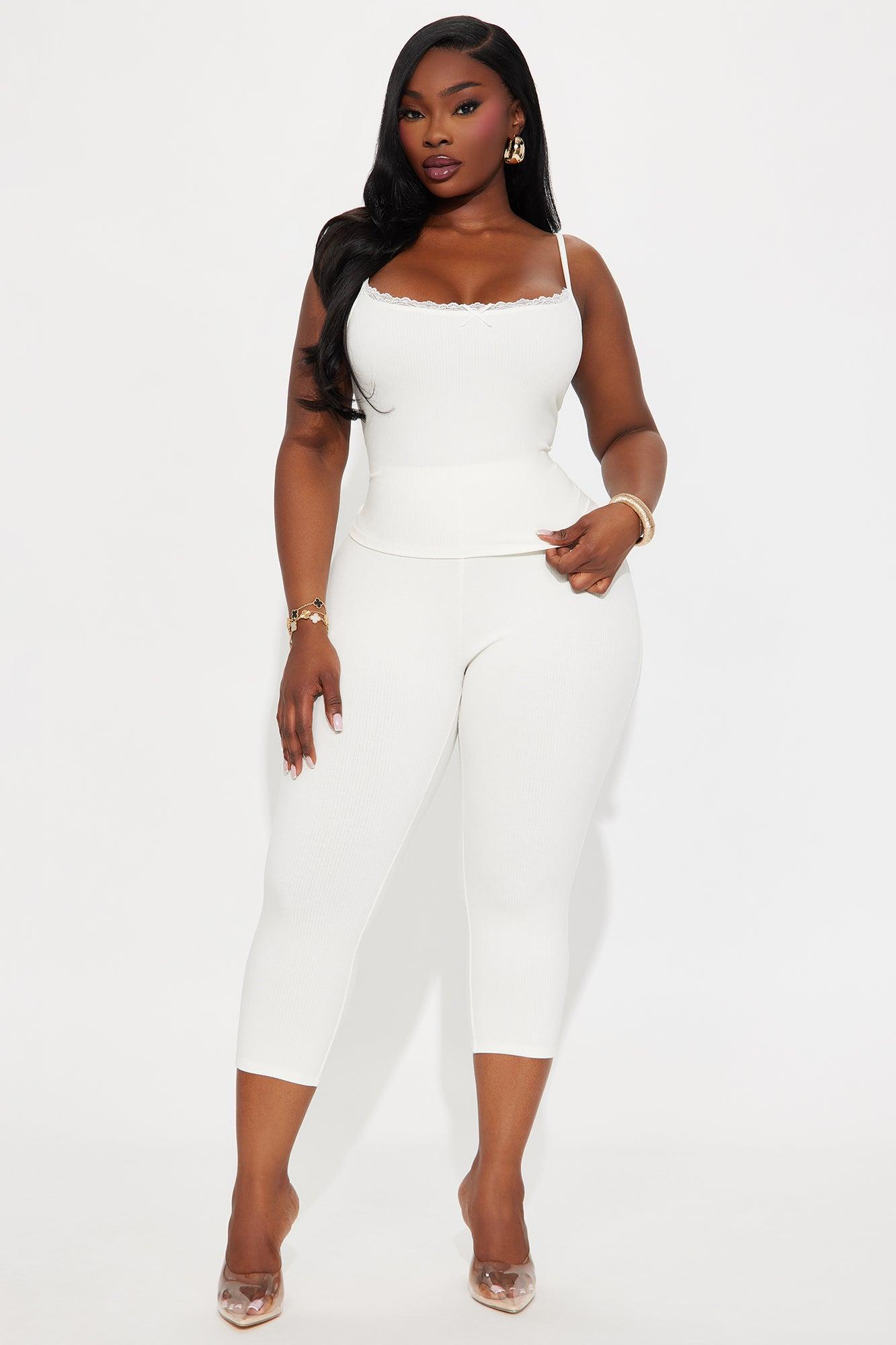 Stirling Snatched Capri Pant Set - Off White Female Product Image