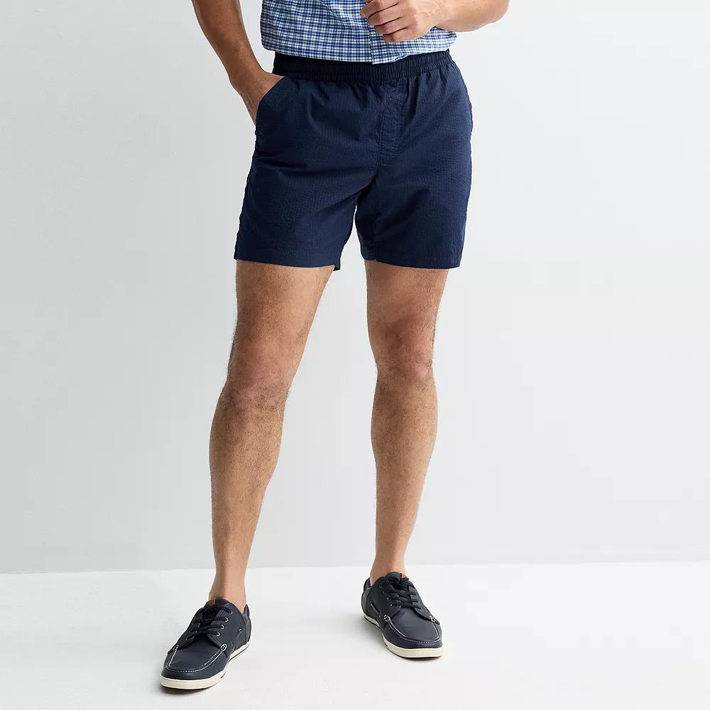 Men's Sonoma Goods For Life® 7" Everyday Pull-On Shorts, Size: XS 7 IN, Blue Seersucker Product Image