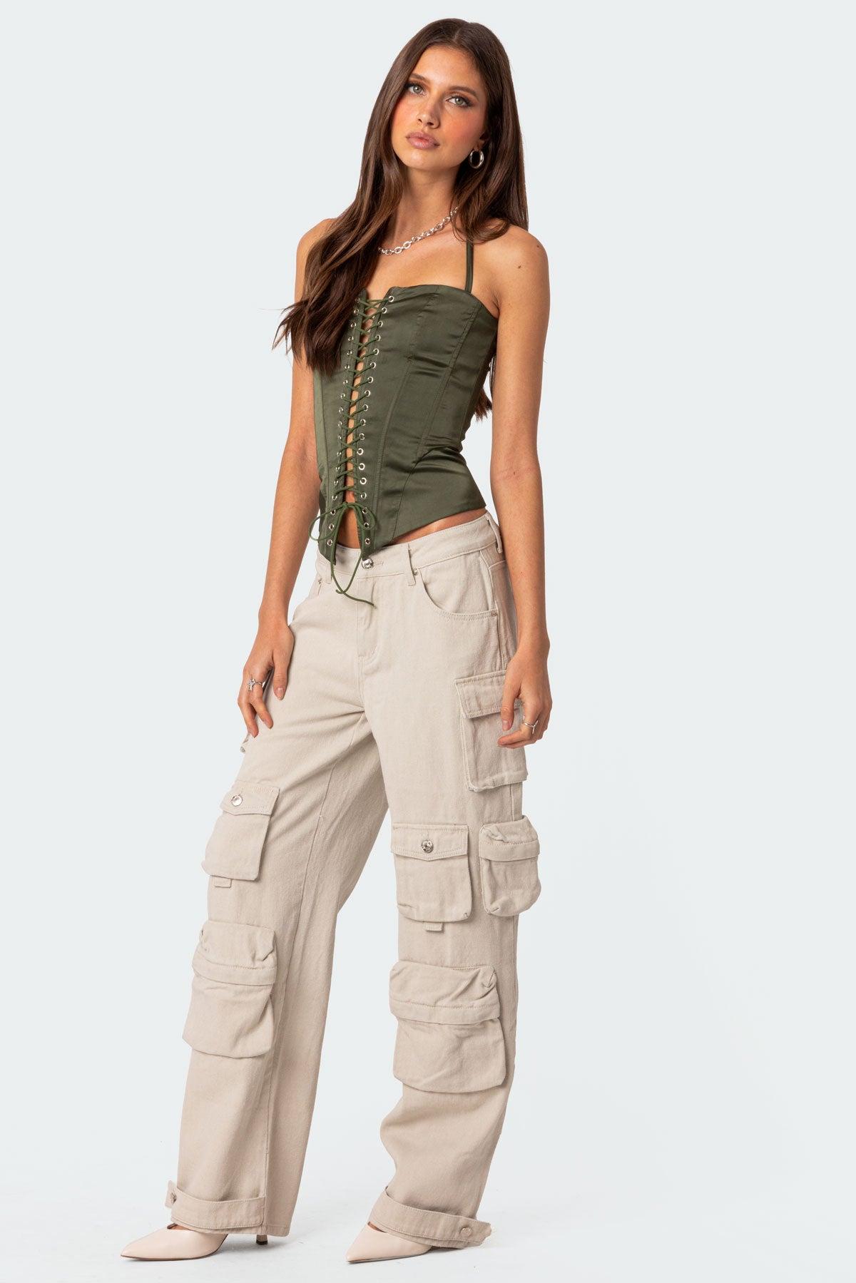 Oversized Boyfriend Cargo Jeans Product Image