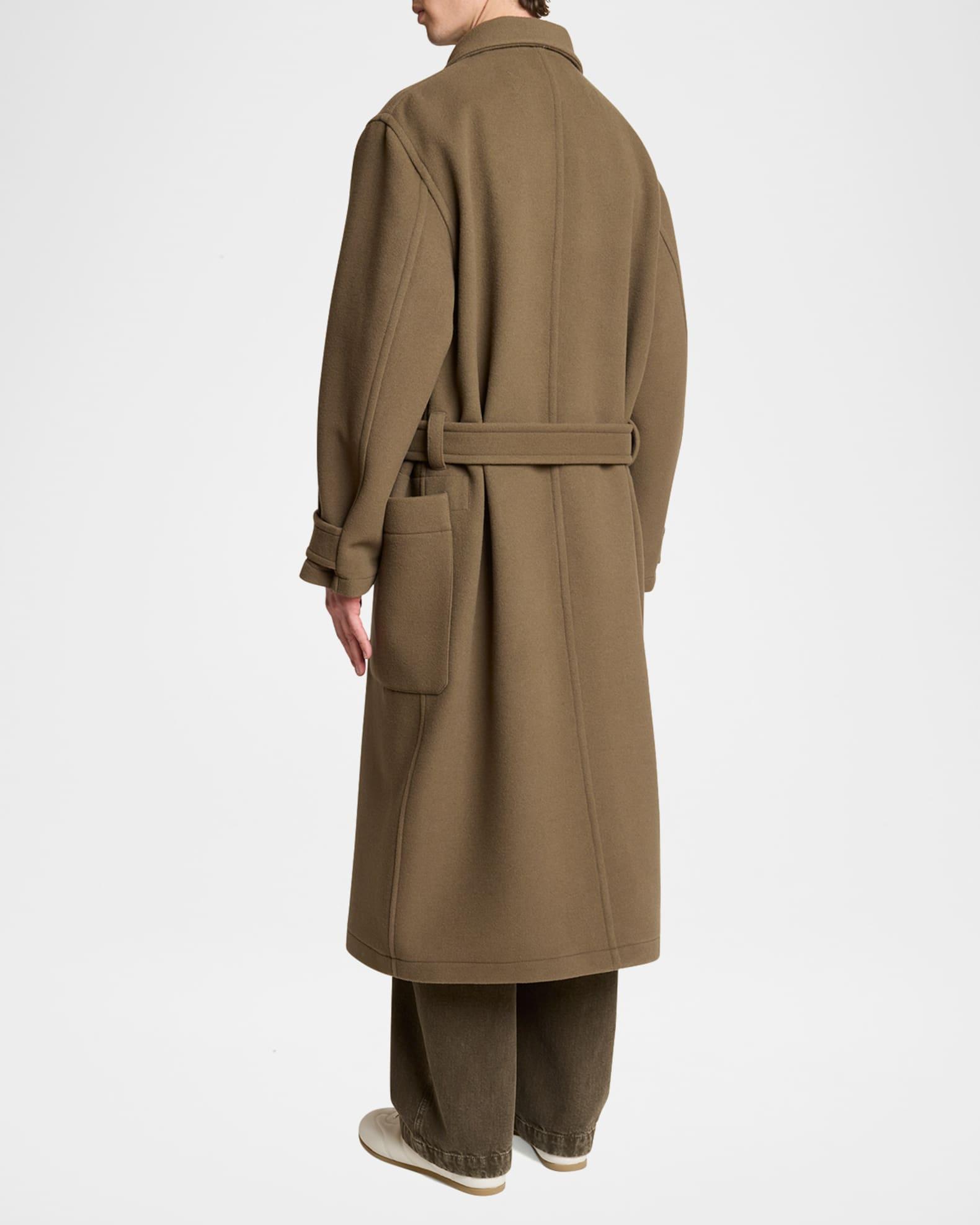 Men's Double Wool Wrap Coat Product Image