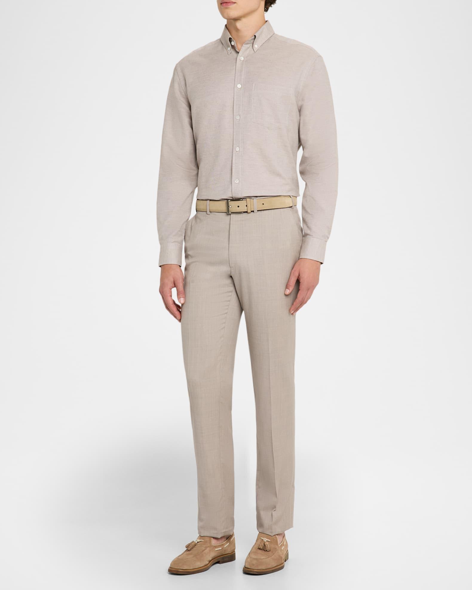 Men's Cotton and Cashmere Pocket Sport Shirt Product Image