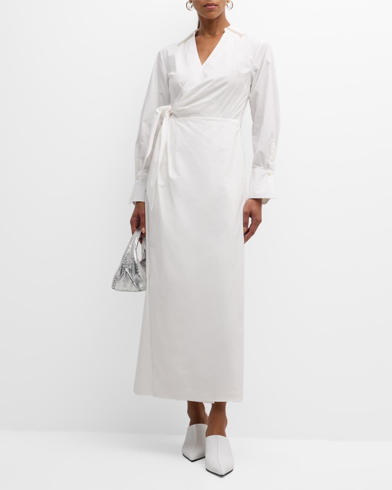 Briar Draped Midi Wrap Dress Product Image