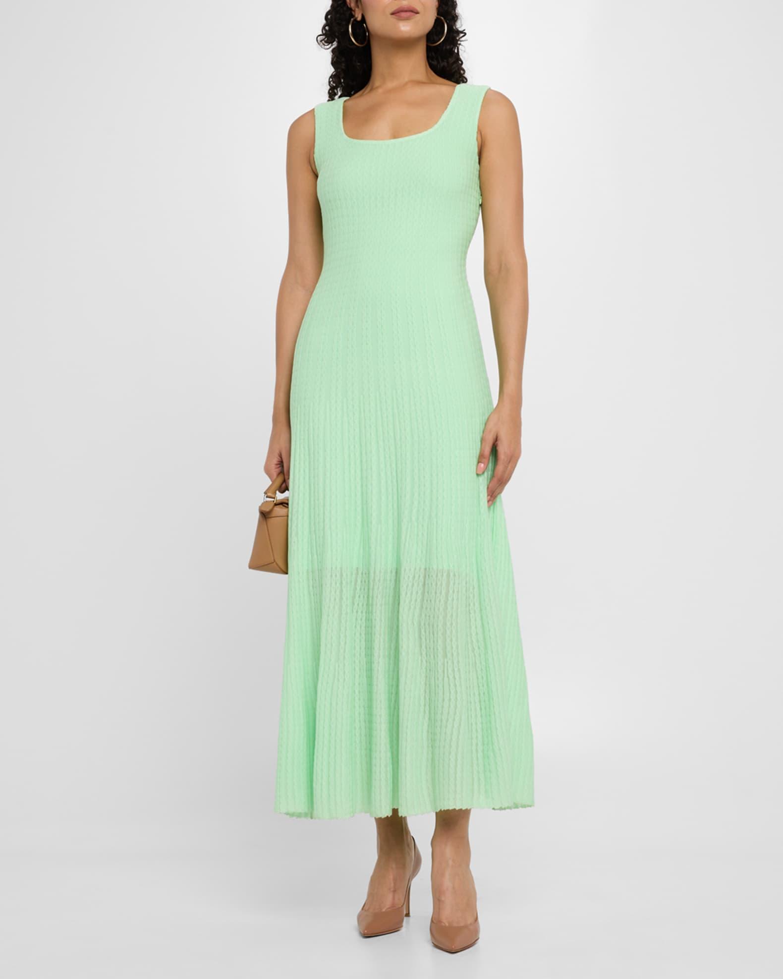 Sleeveless Fit & Flare Cable-Knit Maxi Dress Product Image