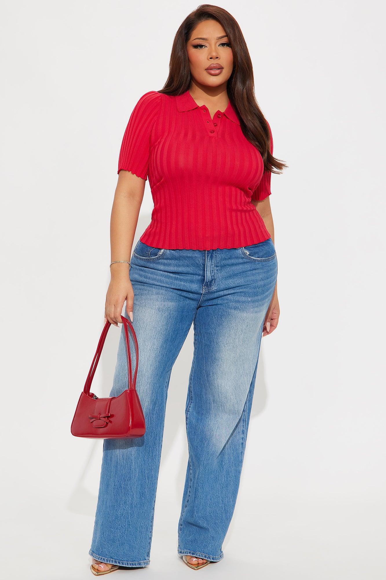 Preppy Only Polo Sweater - Red Product Image