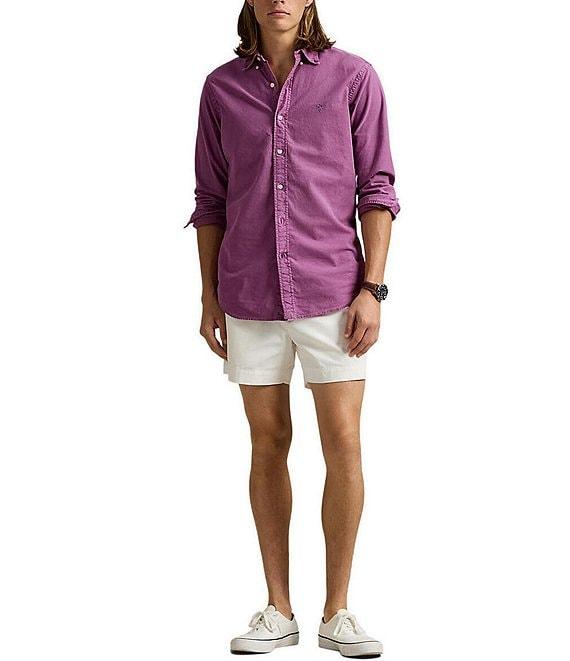 Polo Ralph Lauren Solid Garment-Dye Oxford Classic Fit Long Sleeve Woven Shirt Product Image