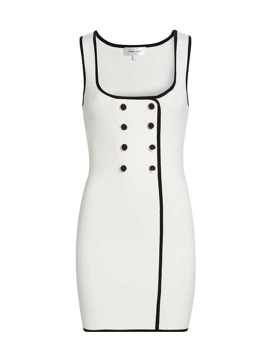 Womens Keisha Contrast-Trim Minidress Product Image