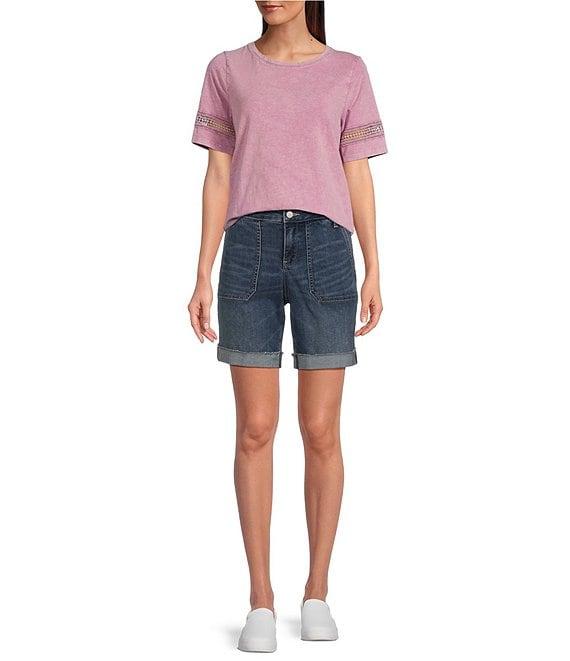 NYDJ Diana Stretch Denim Relaxed Cuffed Shorts Product Image