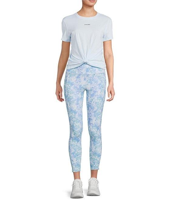 DKNY by Donna Karan Crew Neck Short Sleeve Knot Front Tee Shirt Product Image