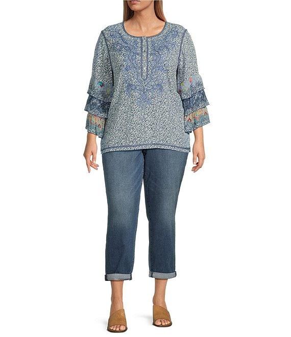 NYDJ Plus Size Margot Rolled Cuff Girlfriend Jeans Product Image