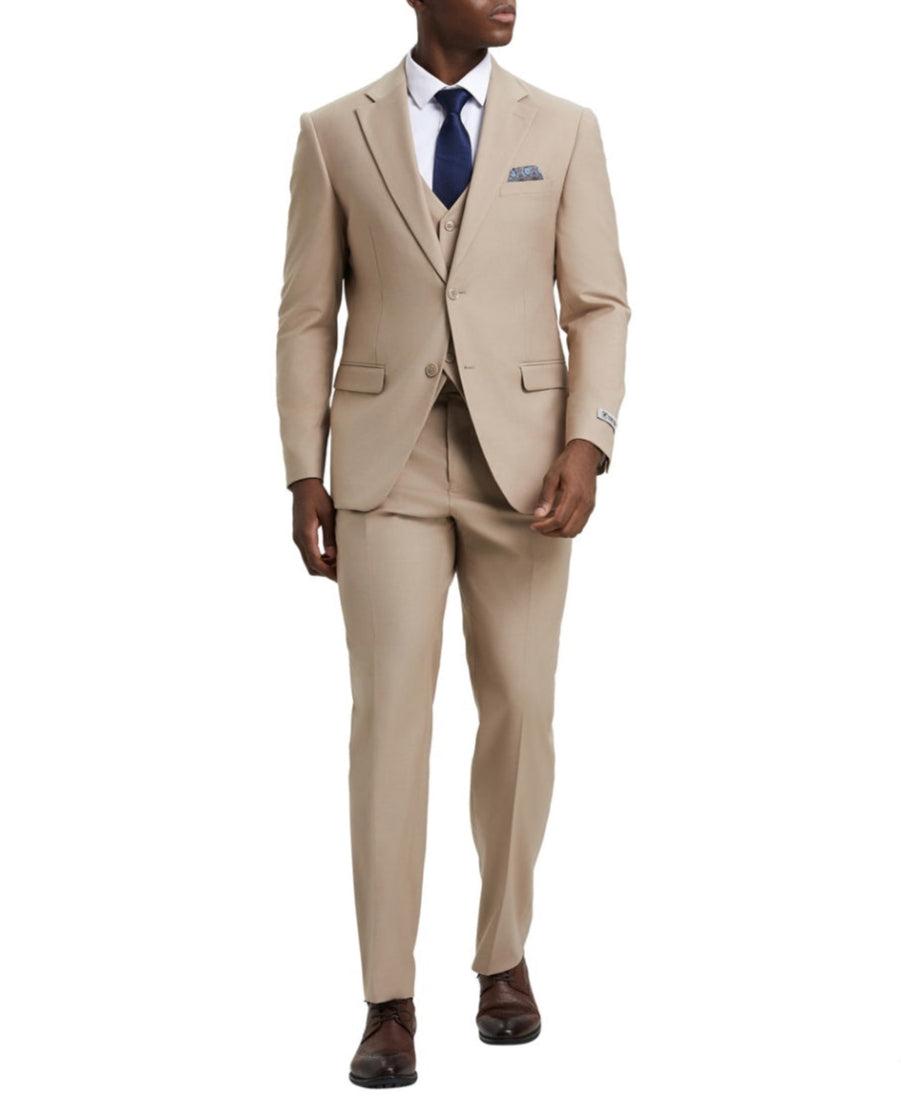 Stacy Adams - 3 Piece Hybrid Fit Suit in Tan Product Image
