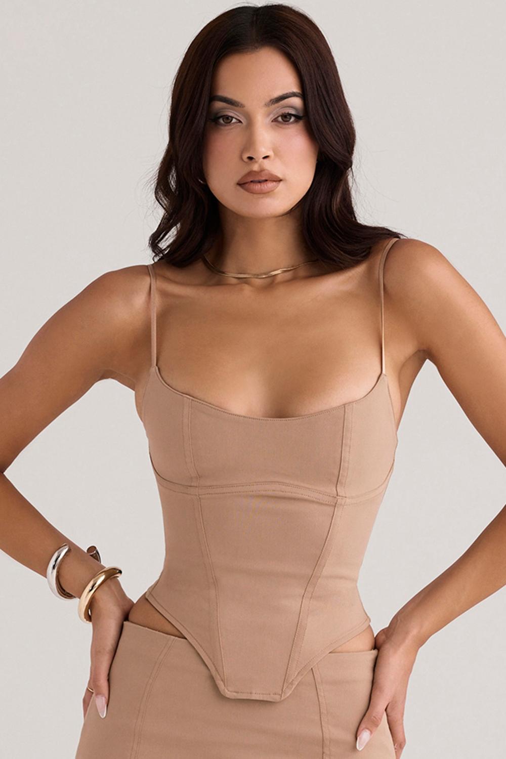 Flavia  beige sculpting corset Product Image