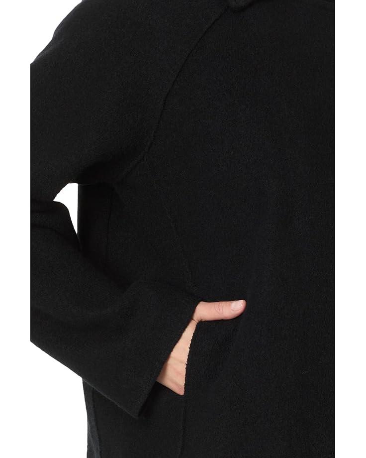 Lightweight Boiled Wool Stand Collar Jacket With Pockets Product Image