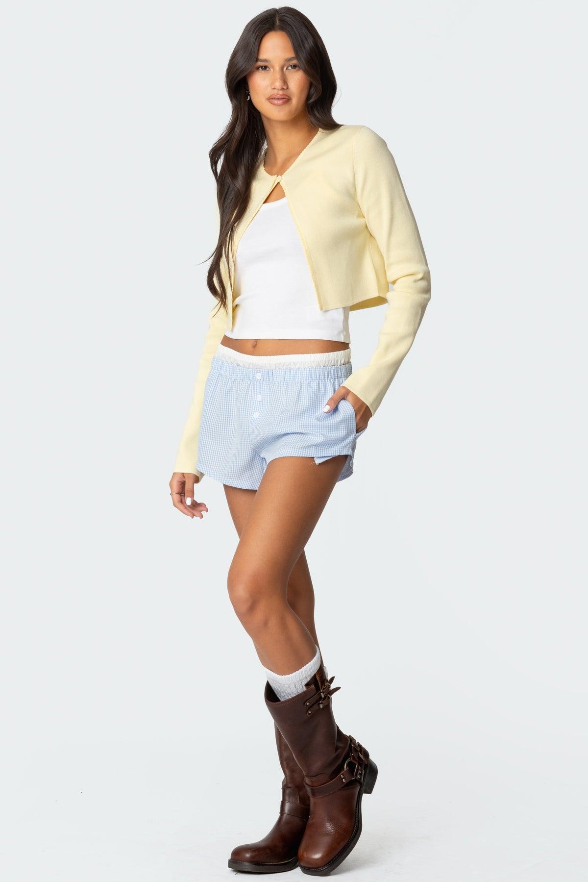 Layered Gingham Boxer Shorts Product Image