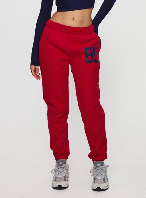 U of A Sweatpants Red Product Image
