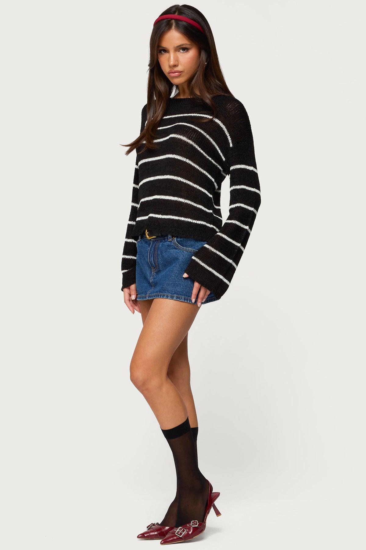 Drop Shoulder Light Knit Sweater Product Image