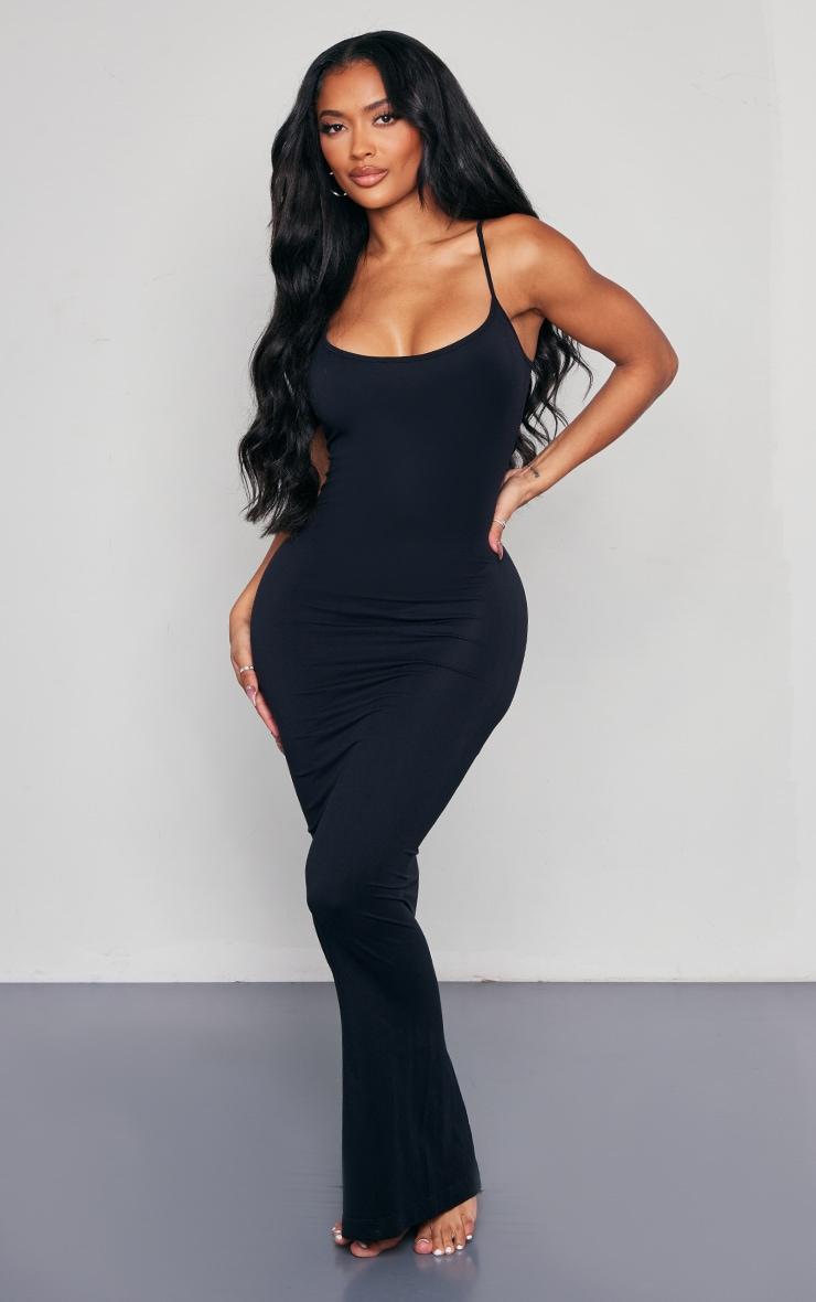 Shape Black Stretch Seamless Strappy Maxi Dress Product Image