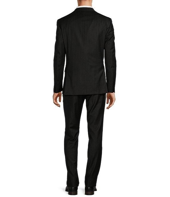 Hickey Freeman Classic Fit Flat Front Stripe Pattern 2-Piece Suit Product Image