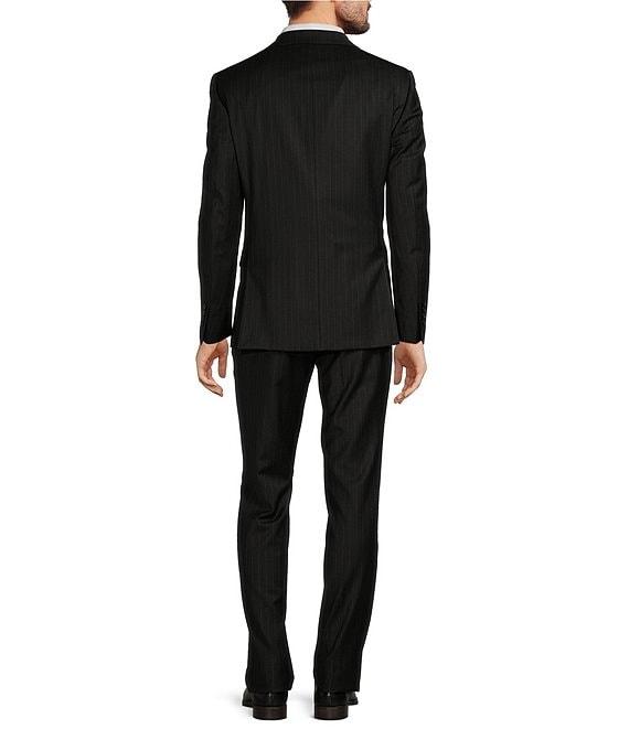 Hickey Freeman Modern Fit Flat Front Stripe Pattern 2- Piece Suit Product Image