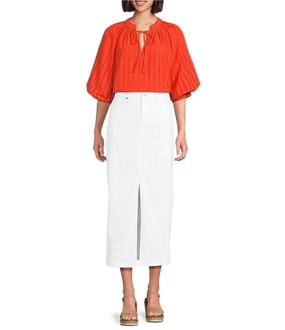 NYDJ High Rise Denim Midi Skirt Product Image