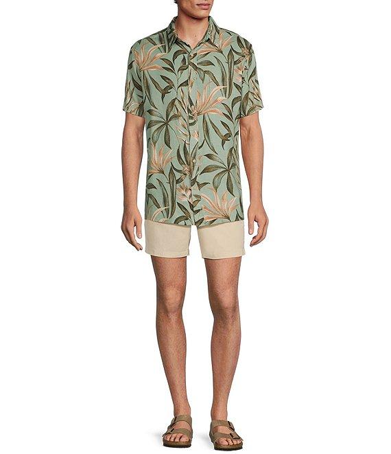 Rowm Outsider's Oasis Short Sleeve Open Palm Print Shirt Product Image