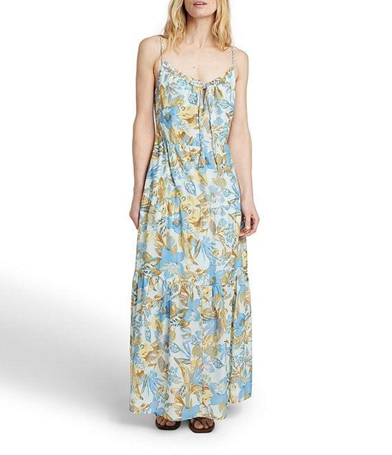 Faherty Sun Chaser Scoop Neck Sleeveless Floral Maxi Dress Product Image