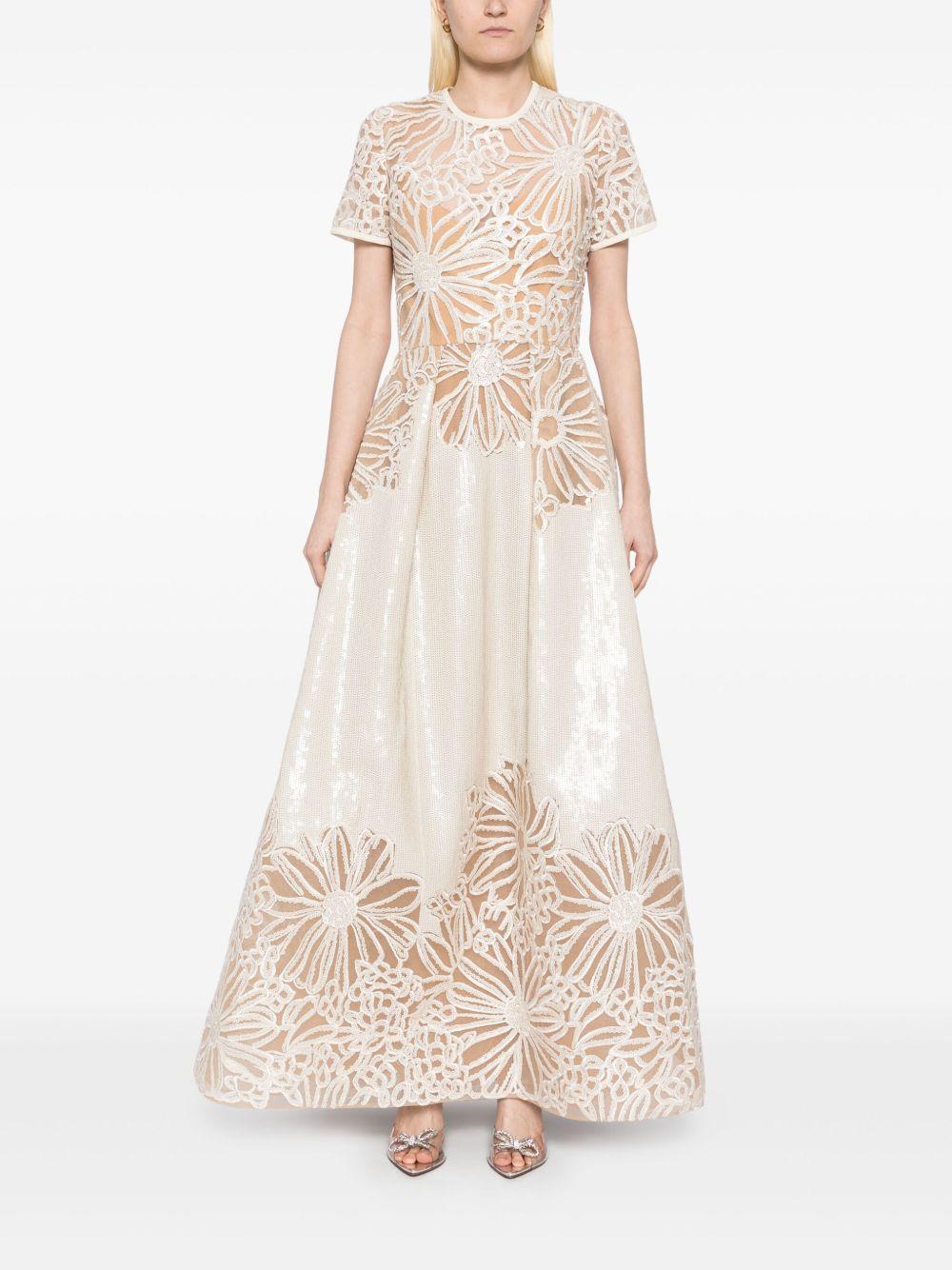 sequinned embroidered dress Product Image