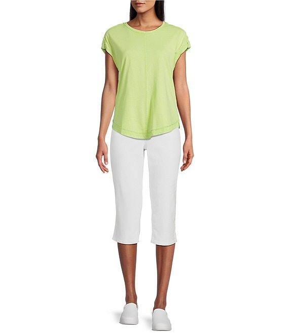 Westbound Twist Sleeve Crew Neck Top Product Image