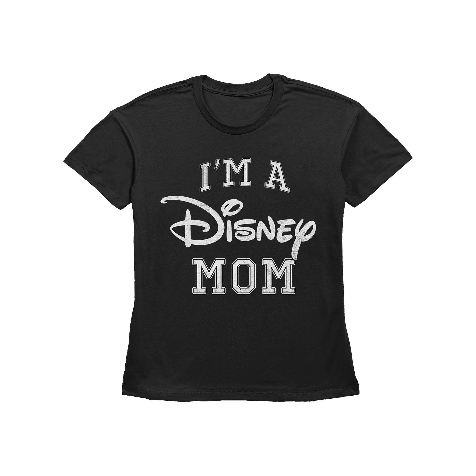 Disney's I'm A Disney Mom Varsity Style Basic Fit Women's Graphic Tee,  Product Image