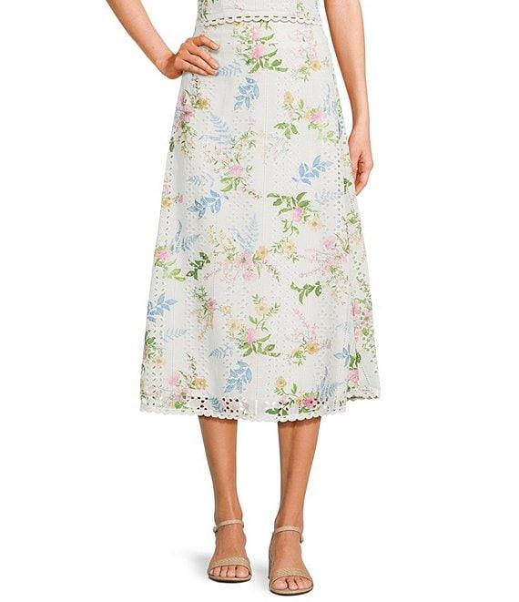 Evolutionary Woven Floral Print Skirt Product Image