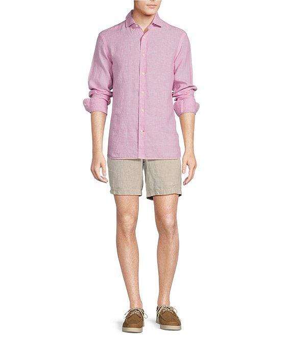 Cremieux Blue Label Linen Solid Long Sleeve Woven Shirt Product Image