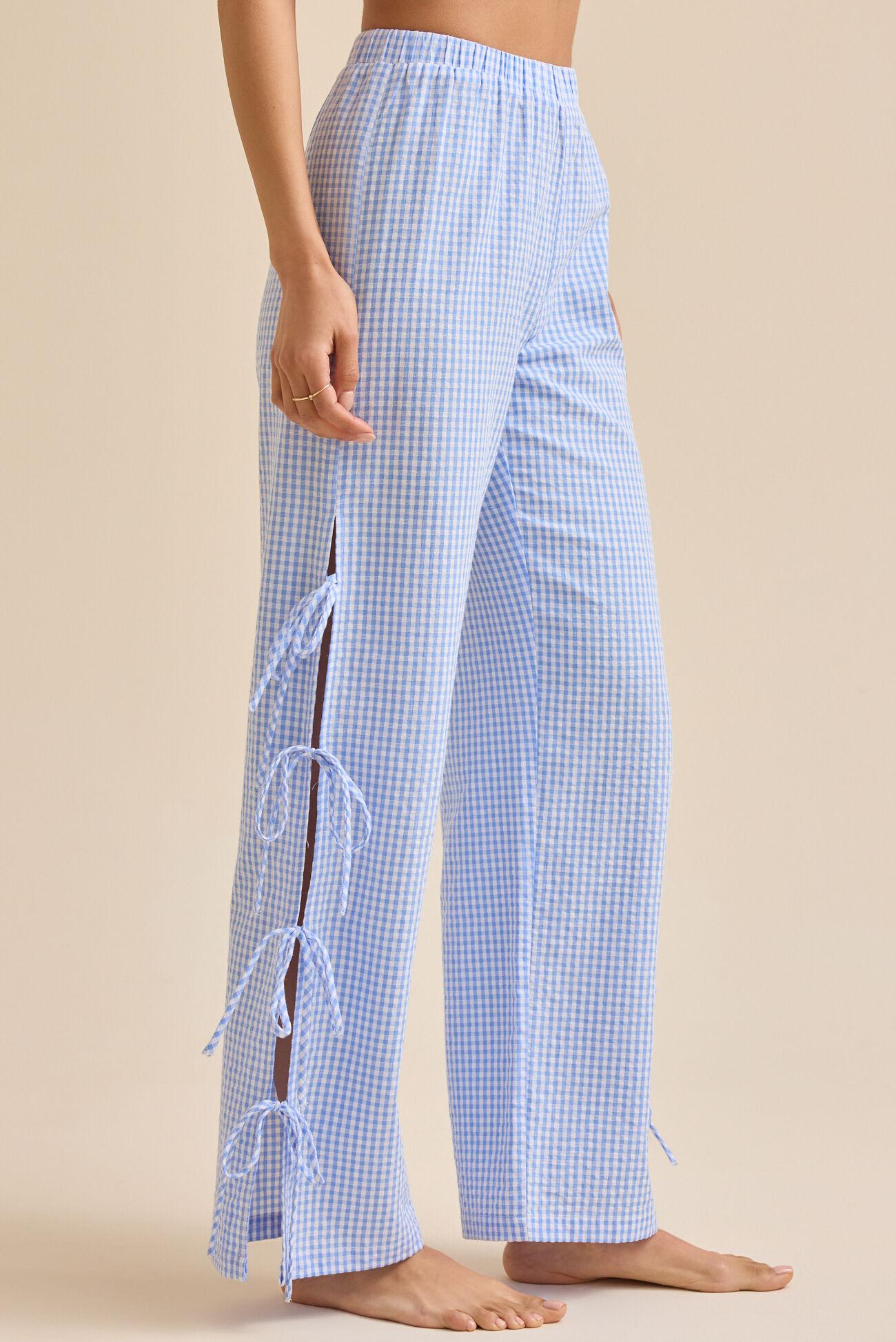 Ruthie Gingham Side Tie Pants Product Image